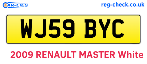 WJ59BYC are the vehicle registration plates.