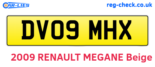 DV09MHX are the vehicle registration plates.