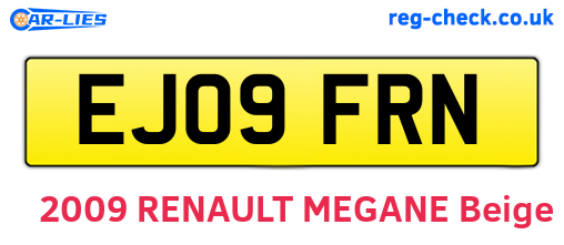 EJ09FRN are the vehicle registration plates.