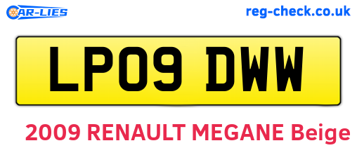 LP09DWW are the vehicle registration plates.