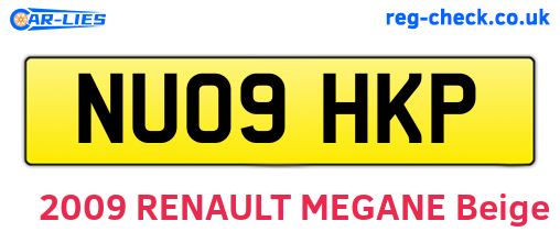 NU09HKP are the vehicle registration plates.