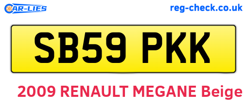SB59PKK are the vehicle registration plates.