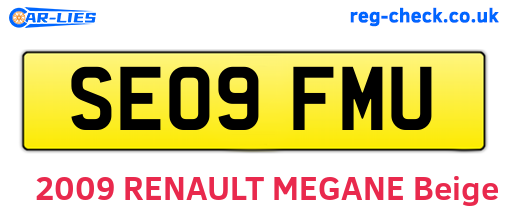 SE09FMU are the vehicle registration plates.