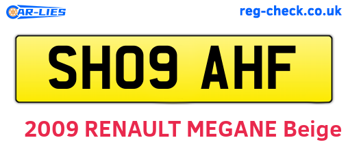 SH09AHF are the vehicle registration plates.
