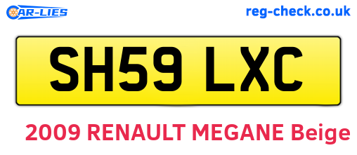 SH59LXC are the vehicle registration plates.
