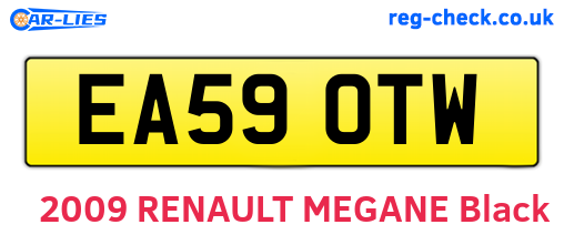 EA59OTW are the vehicle registration plates.