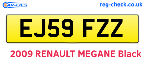 EJ59FZZ are the vehicle registration plates.