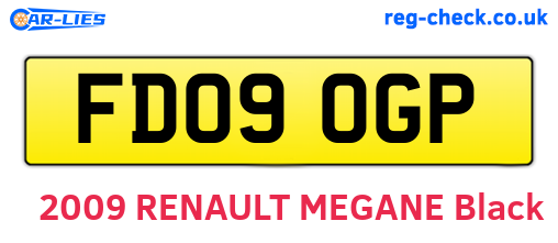 FD09OGP are the vehicle registration plates.