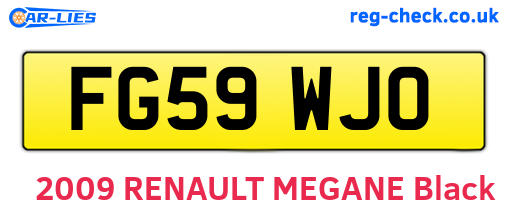 FG59WJO are the vehicle registration plates.