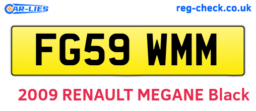FG59WMM are the vehicle registration plates.