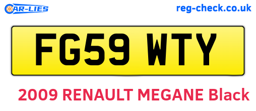 FG59WTY are the vehicle registration plates.