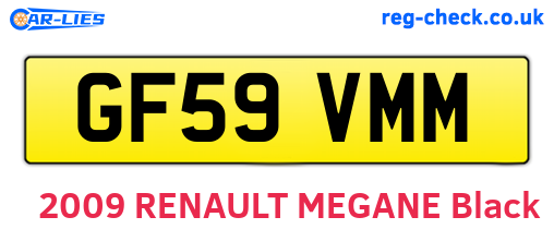 GF59VMM are the vehicle registration plates.