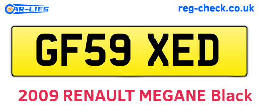 GF59XED are the vehicle registration plates.