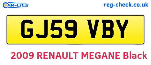 GJ59VBY are the vehicle registration plates.
