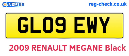GL09EWY are the vehicle registration plates.