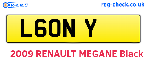 L6ONY are the vehicle registration plates.