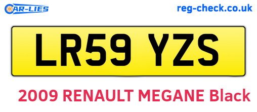 LR59YZS are the vehicle registration plates.