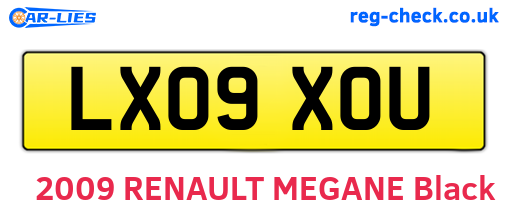 LX09XOU are the vehicle registration plates.