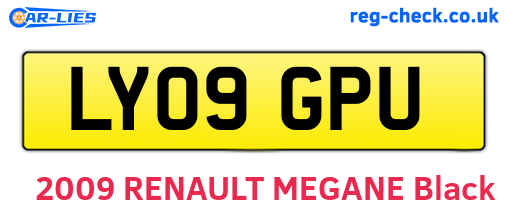 LY09GPU are the vehicle registration plates.