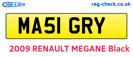 MA51GRY are the vehicle registration plates.