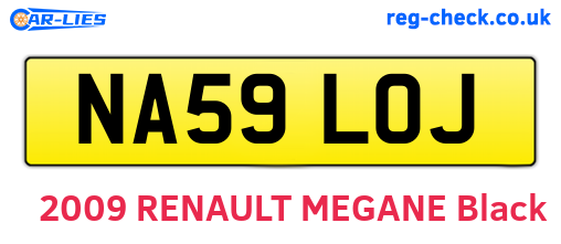 NA59LOJ are the vehicle registration plates.