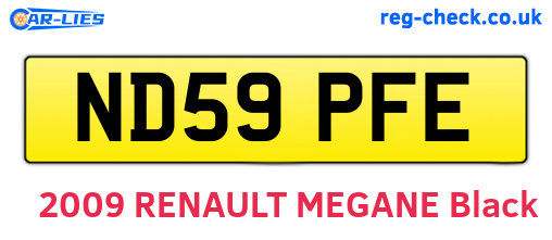 ND59PFE are the vehicle registration plates.