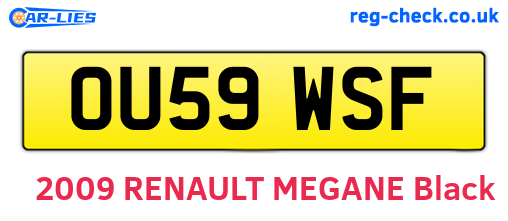 OU59WSF are the vehicle registration plates.