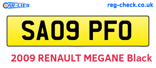 SA09PFO are the vehicle registration plates.