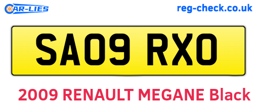 SA09RXO are the vehicle registration plates.