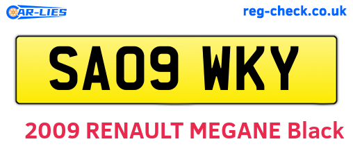 SA09WKY are the vehicle registration plates.