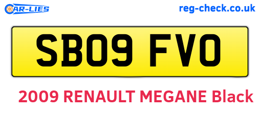 SB09FVO are the vehicle registration plates.