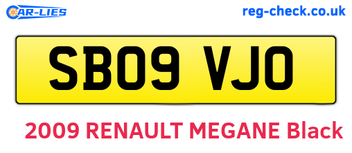 SB09VJO are the vehicle registration plates.