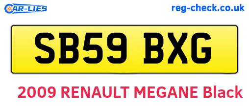 SB59BXG are the vehicle registration plates.