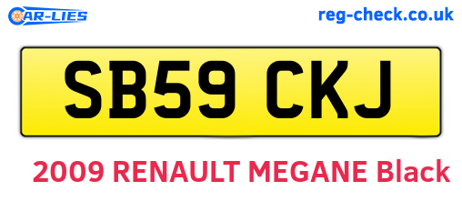 SB59CKJ are the vehicle registration plates.