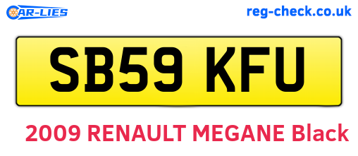 SB59KFU are the vehicle registration plates.