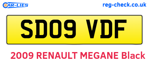 SD09VDF are the vehicle registration plates.