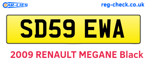 SD59EWA are the vehicle registration plates.