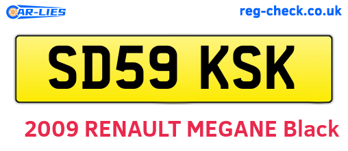 SD59KSK are the vehicle registration plates.
