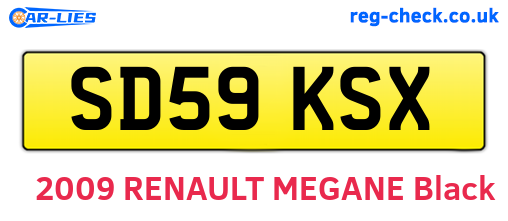 SD59KSX are the vehicle registration plates.