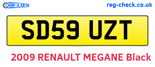 SD59UZT are the vehicle registration plates.