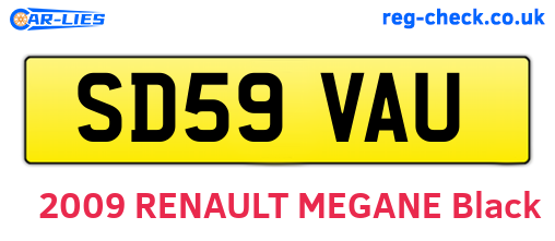 SD59VAU are the vehicle registration plates.