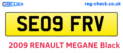 SE09FRV are the vehicle registration plates.