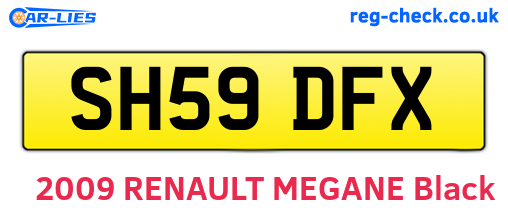 SH59DFX are the vehicle registration plates.