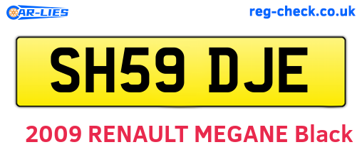 SH59DJE are the vehicle registration plates.