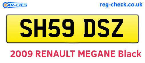 SH59DSZ are the vehicle registration plates.