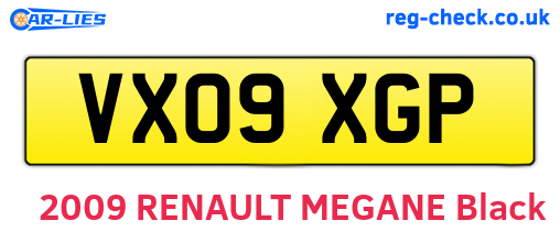 VX09XGP are the vehicle registration plates.
