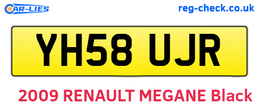 YH58UJR are the vehicle registration plates.