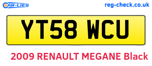 YT58WCU are the vehicle registration plates.