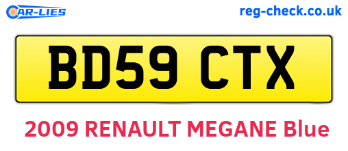 BD59CTX are the vehicle registration plates.
