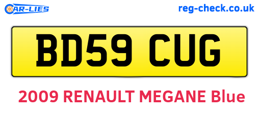 BD59CUG are the vehicle registration plates.
